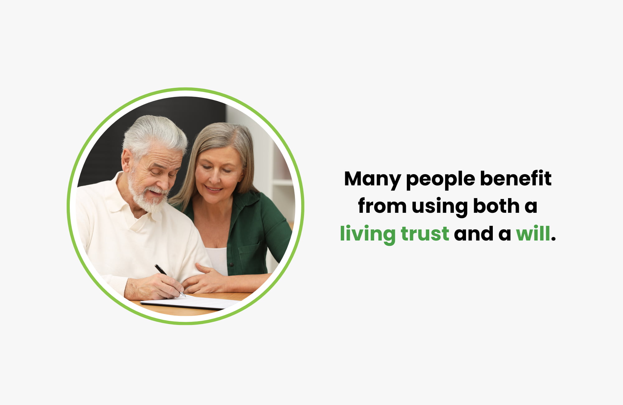 Living trust and a will