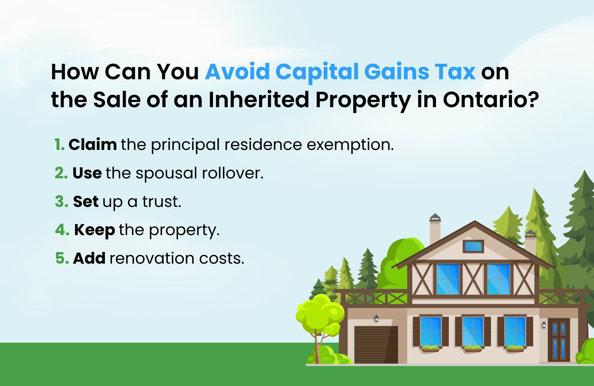 How Can You Avoid Capital Gains Tax on the Sale of an Inherited Property in Ontario?