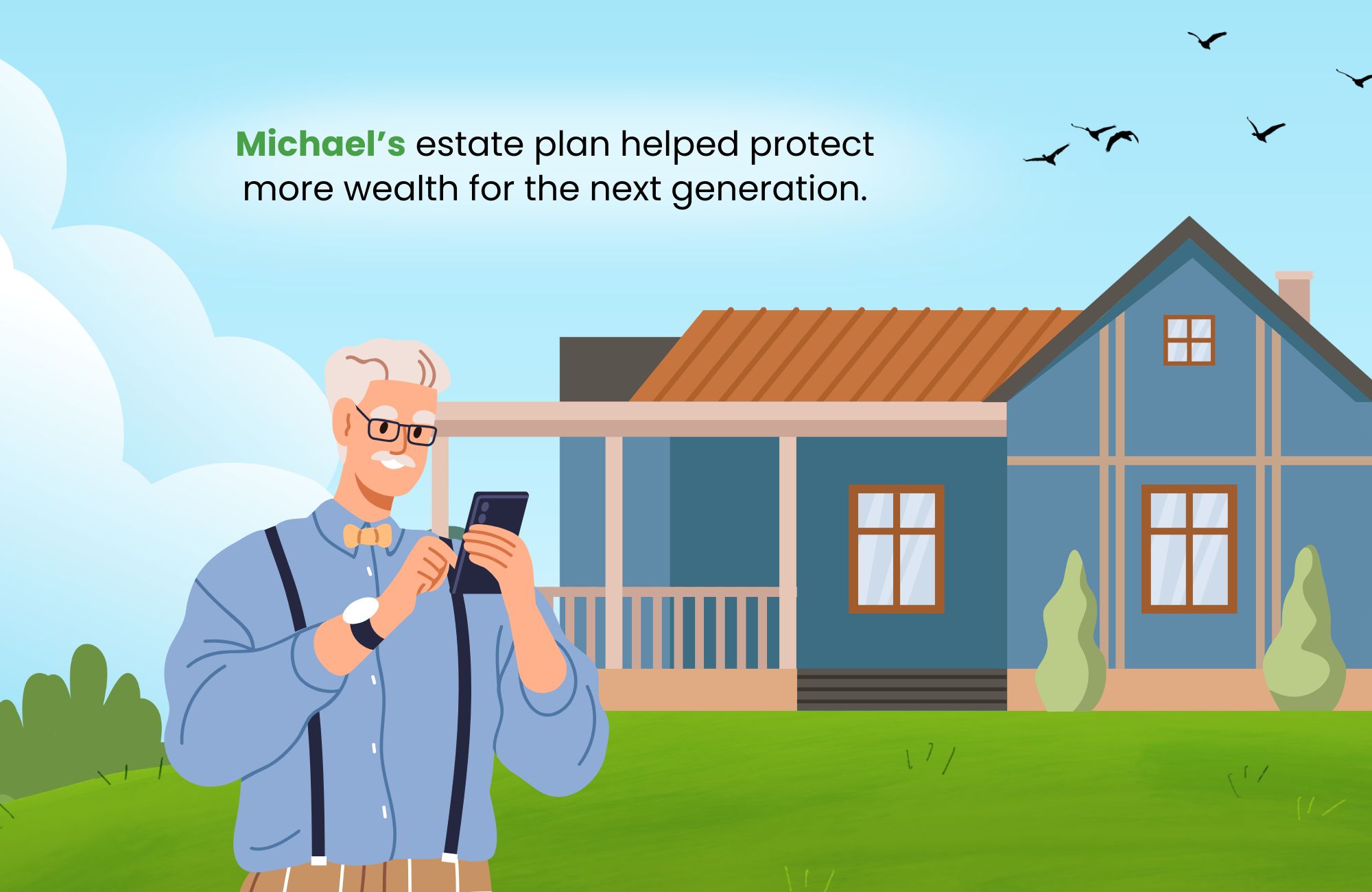 The strategy significantly reduced the future estate tax exposure associated with the property.