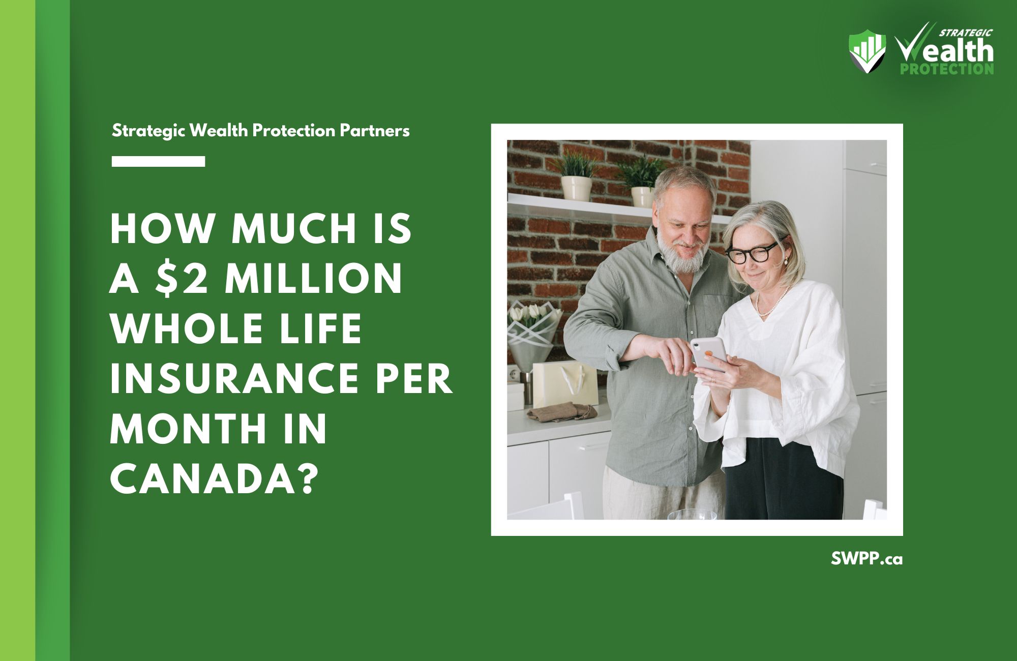 How much is a $2 million whole life insurance per month in Canada?